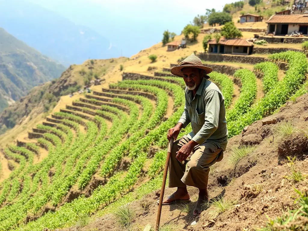 Terrace farming in Selur, Dharohar Homestay, Selur