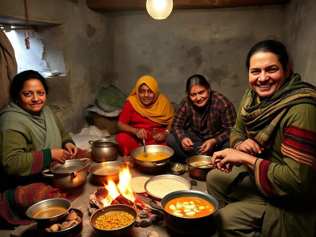 Cooking pahadi food, Dharohar Homestay, Selur
