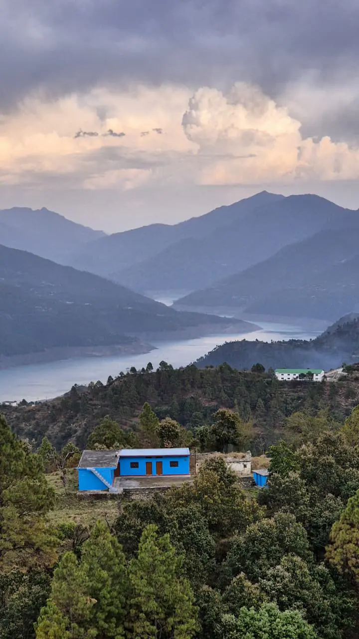 Tehri Lake from Selur, Dharohar Homestay, Selur