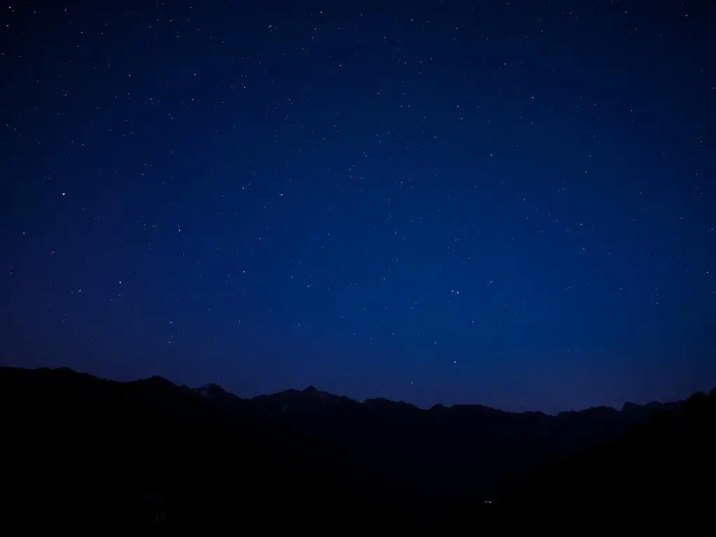 Night sky over the village, Dharohar Homestay, Selur