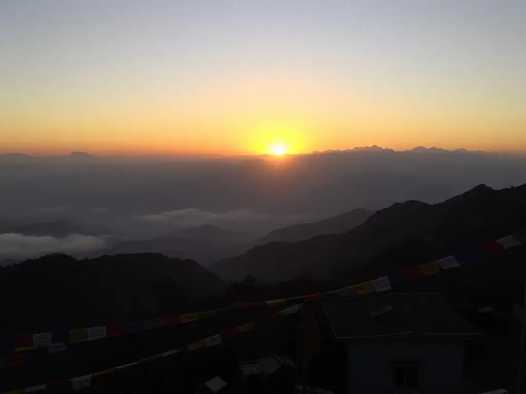 Himalayan sunrise, Dharohar Homestay, Selur